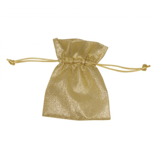 Sac organza, auriu, 11,5x9 cm, 6 buc/set