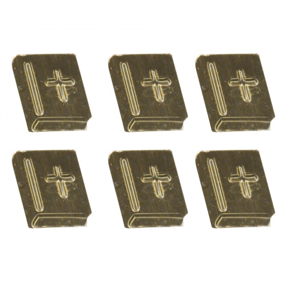 Metal platelets: Praise of god, gold, 1,5cm, tab-bag 10pcs.