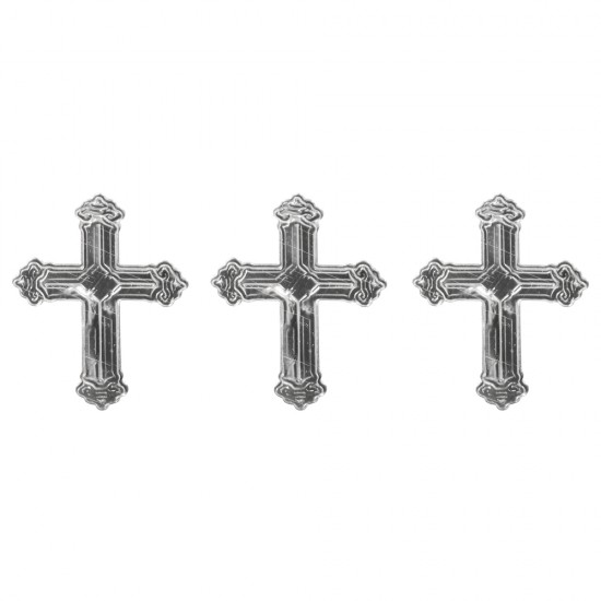 Metal platelets: Cross, argintiu, 1,5cm, tab-bag 10g