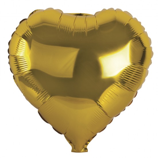Balon inimioara,Rayher, auriu, 46x49cm
