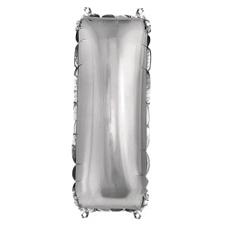 Foil balloon Letter   I  , argintiu, 40cm, tab-bag