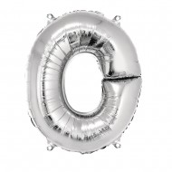 Foil balloon Letter   O  , argintiu, 40cm, tab-bag