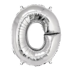 Foil balloon Letter   O  , argintiu, 40cm, tab-bag