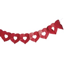 Paper garland Heart Silhouette, classical rosu, 300x17.5x17cm, tab-bag 1pc Paper garland Heart Silhouette, classical rosu, 300x17.5x17cm, tab-bag 1pc
