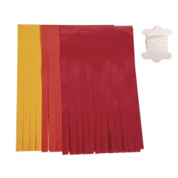 Paper garland tassels, 12 tassels, rosu/galben/portocaliu, 20cm, 3, assort.col Paper garland tassels, 12 tassels, rosu/galben/portocaliu, 20cm, 3, assort.col