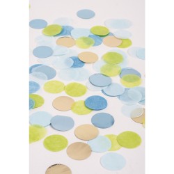 Confetti, 2cm o, gold,blue,green, tab-bag 30g Confetti, 2cm o, gold,blue,green, tab-bag 30g