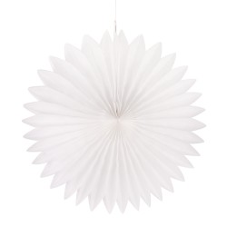 Paper rosette, 40cm o, alb, tab-bag 1pc Paper rosette, 40cm o, alb, tab-bag 1pc