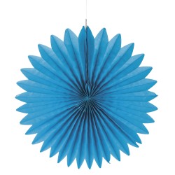 Paper rosette, 40cm o, azure, tab-bag 1pc Paper rosette, 40cm o, azure, tab-bag 1pc