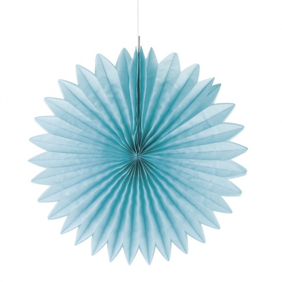 Paper rosette, 40cm o, lagoon, tab-bag 1pc