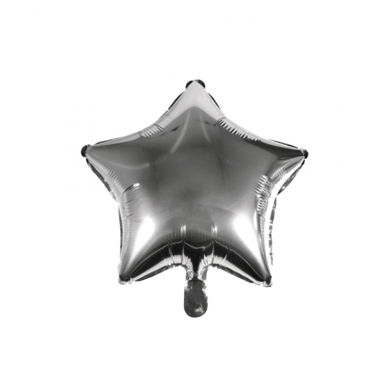 Foil balloon Star, argintiu, 46x49cm, tab-bag 1pc