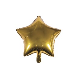 Foil balloon Star, gold, 46x49cm, tab-bag 1pc Foil balloon Star, gold, 46x49cm, tab-bag 1pc