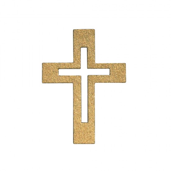 Figurine din lemn cruce, auriu, 3 cm,  6 piese