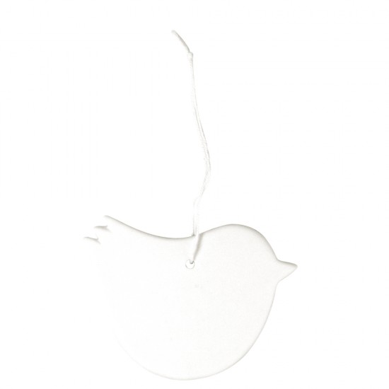 Porcelain hanger - bird, matt, 6 cm