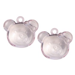 Decoratiune ursulet acrilic, roz, 38mm, 4/set, Rayher Decoratiune ursulet acrilic, roz, 38mm, 4/set, Rayher