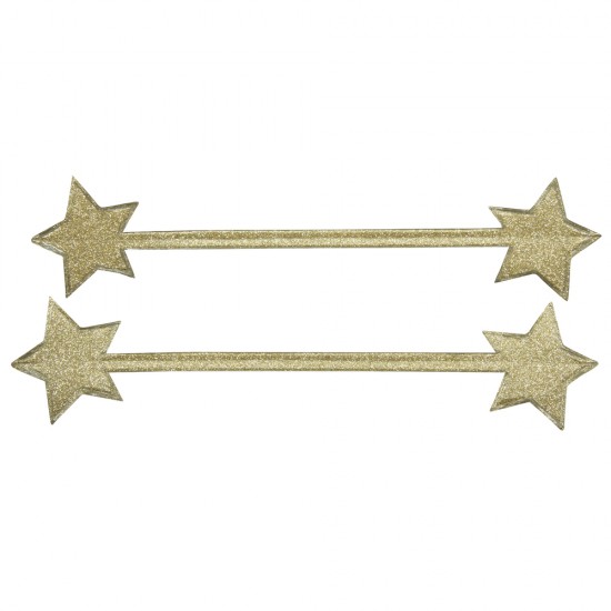 Deco clip stea, auriu, Rayher, 15x3.5cm, 6/set