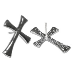Metal candle pin: Cross, 2.8x2cm, tab-bag 1pc. Metal candle pin: Cross, 2.8x2cm, tab-bag 1pc.