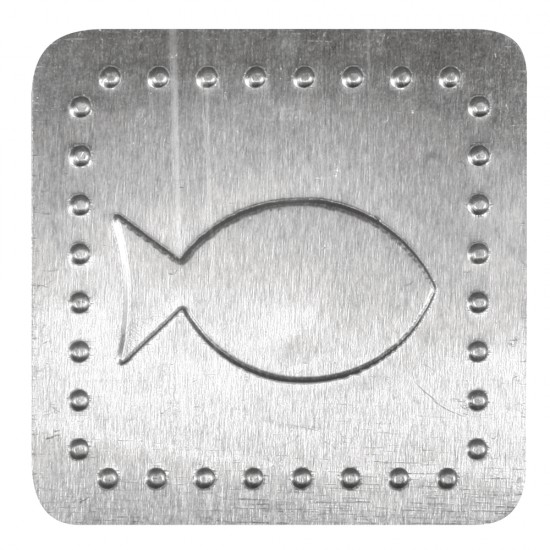 Decoratiune Rayher,metal: pește, w. ADH. dot, 4x4cm, tab-bag 8pc