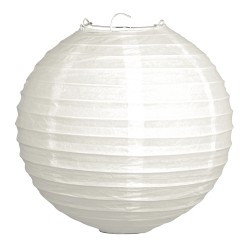 Paper lantern, 20cm o, alb, w. metal frame, bag 2pc Paper lantern, 20cm o, alb, w. metal frame, bag 2pc