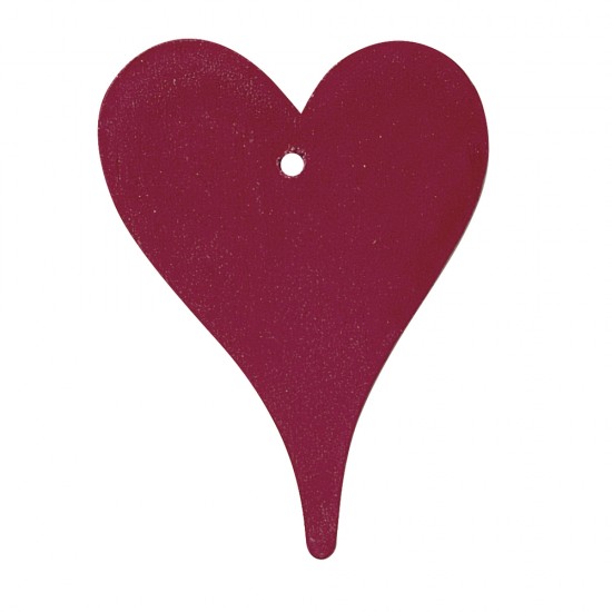 Inimi lemn, Rayher, wine-red, 6 cm, 6 buc/set