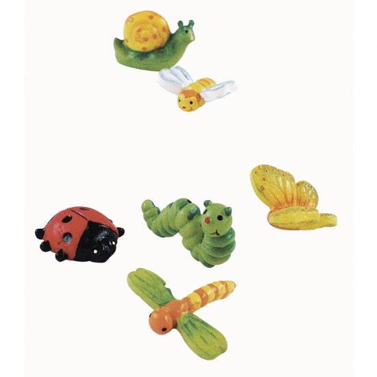 Set decorativ Rayher, mini insecte, adezive, dimensiune 2-3 cm, 6/set