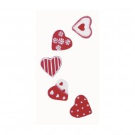 Inimi lemn, Rayher, diverse modele, 3 cm, 20 buc/set