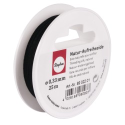 Fir negru, 100% poliamida, Rayher, 0.35 mm, 25 m/rola