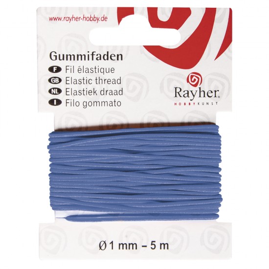 Elastic albastru, Rayher, 1mm, 5 m/rola