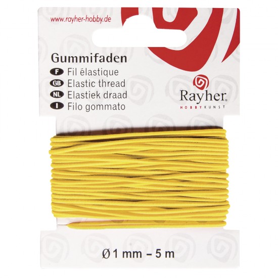 Elastic galben, Rayher, 1mm, 5 m/rola