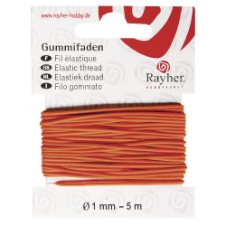 Elastic portocaliu, Rayher, 1mm, 5 m/rola Elastic portocaliu, Rayher, 1mm, 5 m/rola