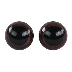 Ochisori de plastic pentru animale, de lipit,, maro inchis, 15 mm, 10/set Ochisori de plastic pentru animale, de lipit,, maro inchis, 15 mm, 10/set