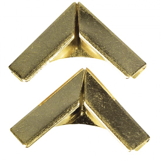 Colt metalic pentru coperti , auriu, 14x14 mm, 4 pcs.