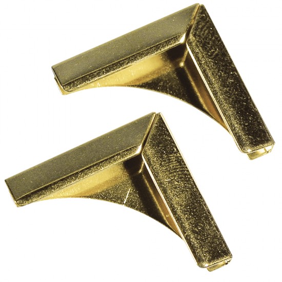 Colturi metalice coperti, auriu, 21x21 mm, 4 buc/set