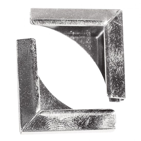 Colturi metalice coperti, argintiu, 21x21 mm, 4 buc/set