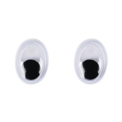 Ochisori mobili din plastic pentru lipit, o 8 mm, greater quantity, oval, negru/ Ochisori mobili din plastic pentru lipit, o 8 mm, greater quantity, oval, negru/