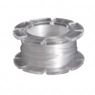 Fir elastic Rayher, Magic-stretch, transparent/alb,  0,8 mm,  5 m/rola