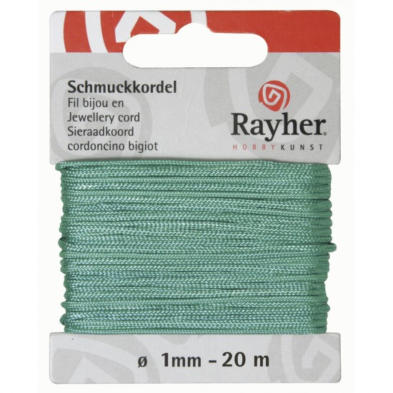 Snur bijuterii, verde inchis, Rayher, 1 mm, 20 m/rola