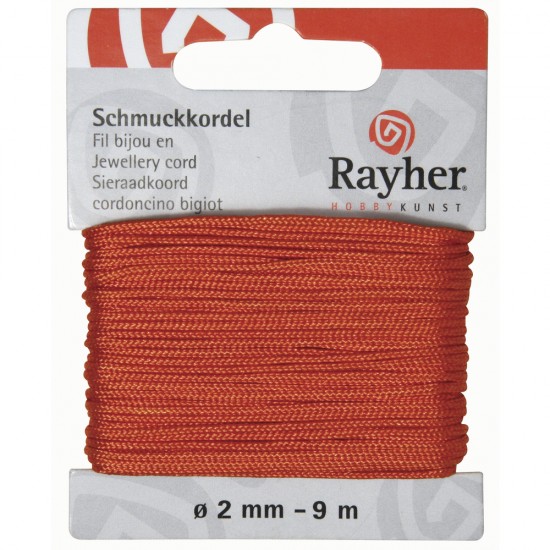 Snur bijuterii, orange, Rayher, 2 mm, 9 m/rola