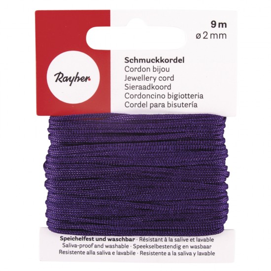 Snur bijuterii, purple, Rayher, 2 mm, 9 m/rola