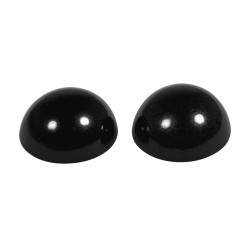 Plastic half beads,  10mm, negru, t-bag 10 pcs. Plastic half beads,  10mm, negru, t-bag 10 pcs.
