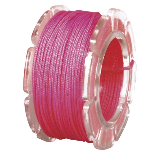 Fir cerat Rayher cu miez de nylon, o 0.6mm, roz, spool 10m, tab-bag 1spool