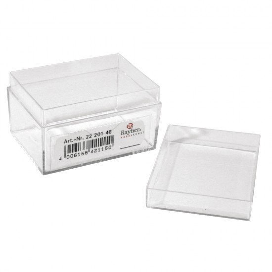 Transparent box with lid to put over, 59x43x34mm