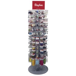 floor display, turnable 58cm o, 196cm,12x12 hooks