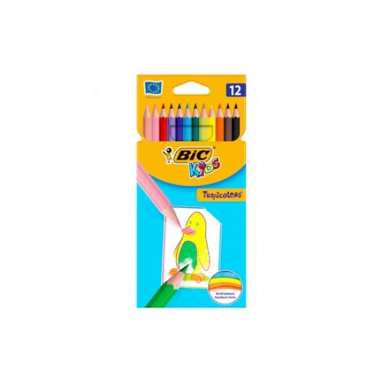 Creioane colorate BIC Tropicolor, 12 culori