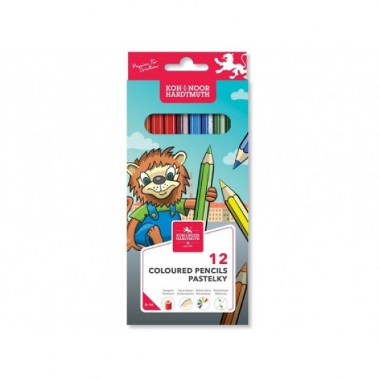 Creioane colorate Koh-I-Noor, LEU, 12 culori