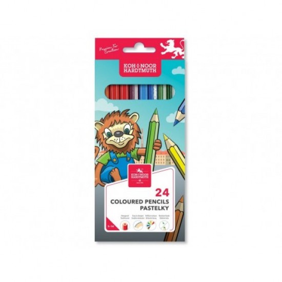 Creioane colorate Koh-I-Noor, LEU, 24 culori