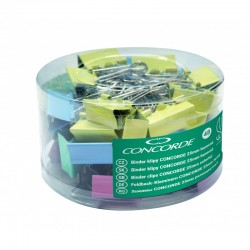 Set 48 binder clips color 25mm