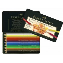Creioane Colorate Polychromos 12 Culori Cutie Metal Faber-Castell Creioane Colorate Polychromos 12 Culori Cutie Metal Faber-Castell