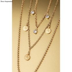 Metallic mini-pendant Coin, 7.3mm ø, gold, with 1 eyelet, tab-bag 6pcs Metallic mini-pendant Coin, 7.3mm ø, gold, with 1 eyelet, tab-bag 6pcs