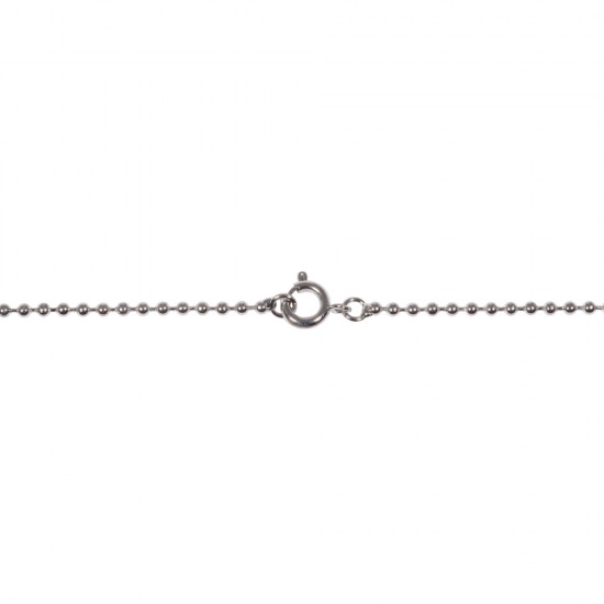 Bead chain, 1.5mm ø, silver, 42cm, tab-bag 1pc