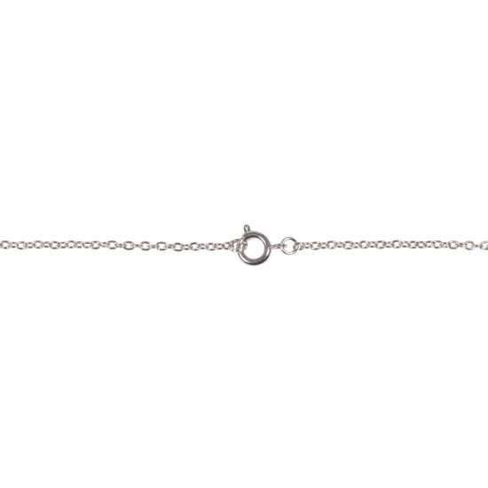 Link chain, silver, 42cm, 2x3mm, tab-bag 1pc